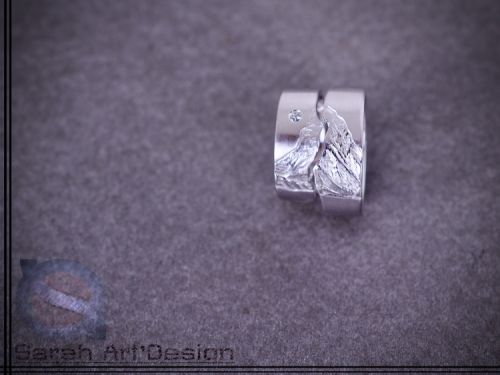 alliances or blanc diamants