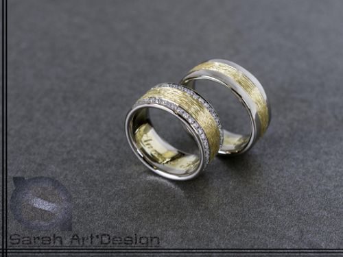 alliances or blanc or jaune diamants