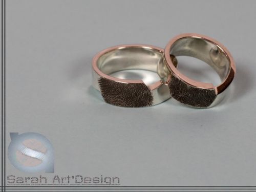 alliances empreintes digitales argent