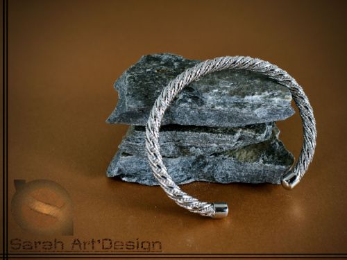 bracelet tressé argent