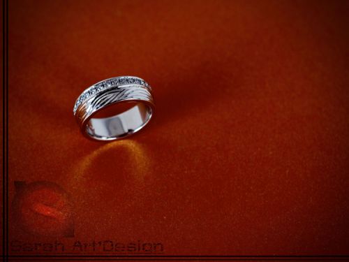 bague de fiançailles or blanc diamants