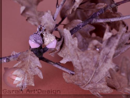boucles d'oreilles or blanc or rouge