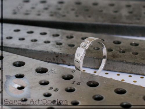 bague or blanc diamants